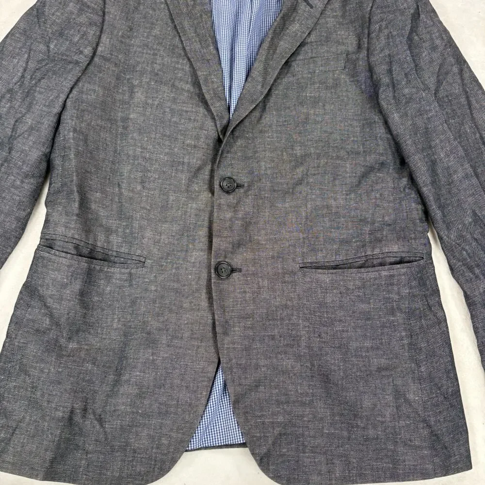 Banana Republic Mens Blazer 40R Gray Tailored Slim Fit Sport Coat Jacket